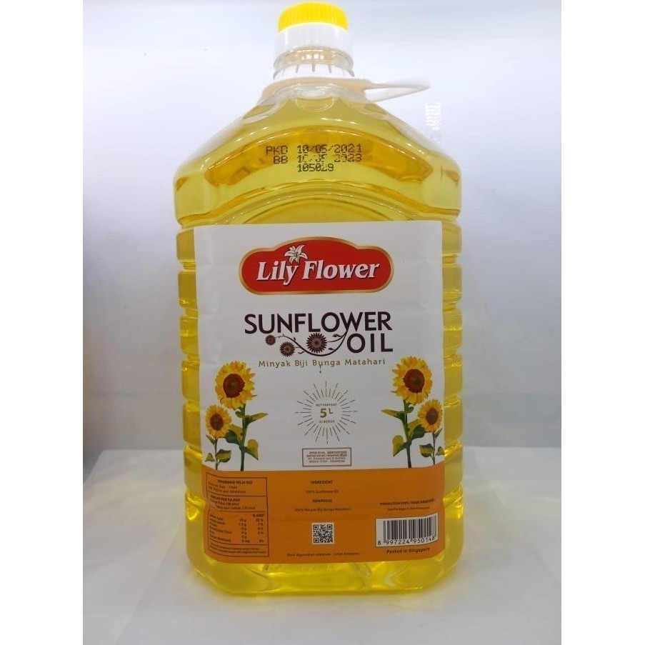 

Lily Flower Sunflower Oil l Minyak Bunga matahari 5 Liter