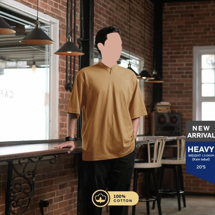 Kurta Thalha - Oversized Zip Tee (Heavy Weight Cotton)