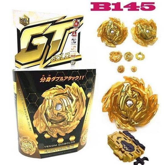 Beyblade Burst Gold Venom Diabolos + Launcher Mainan Gangsing YES [terbaik]