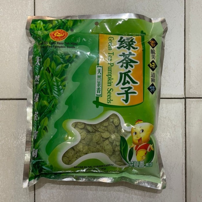 

KUACI BIJI LABU CRISP / KUACI PUTIH RASA TEH HIJAU / GREEN TEA PUMPKIN SEED 1KG