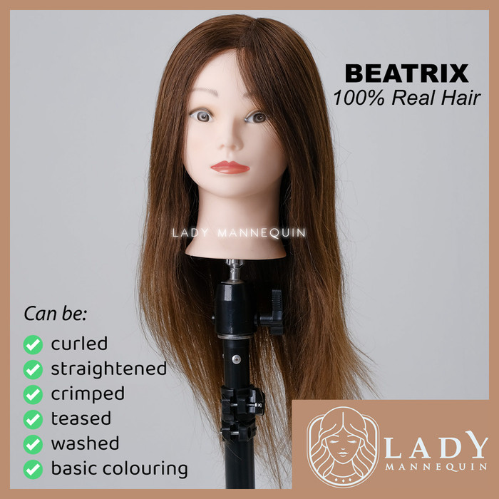TERLARIS Patung Rambut Manekin Rambut Sanggul Salon Manekin Kepala Rambut