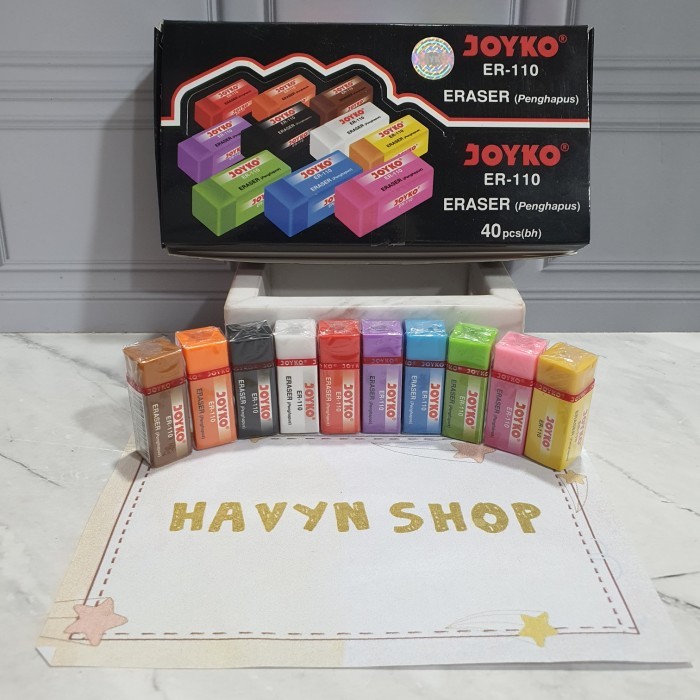 

(10Pcs) Penghapus Joyko Kecil Warna Warni/Hapusan/Stip Joyko Er-110