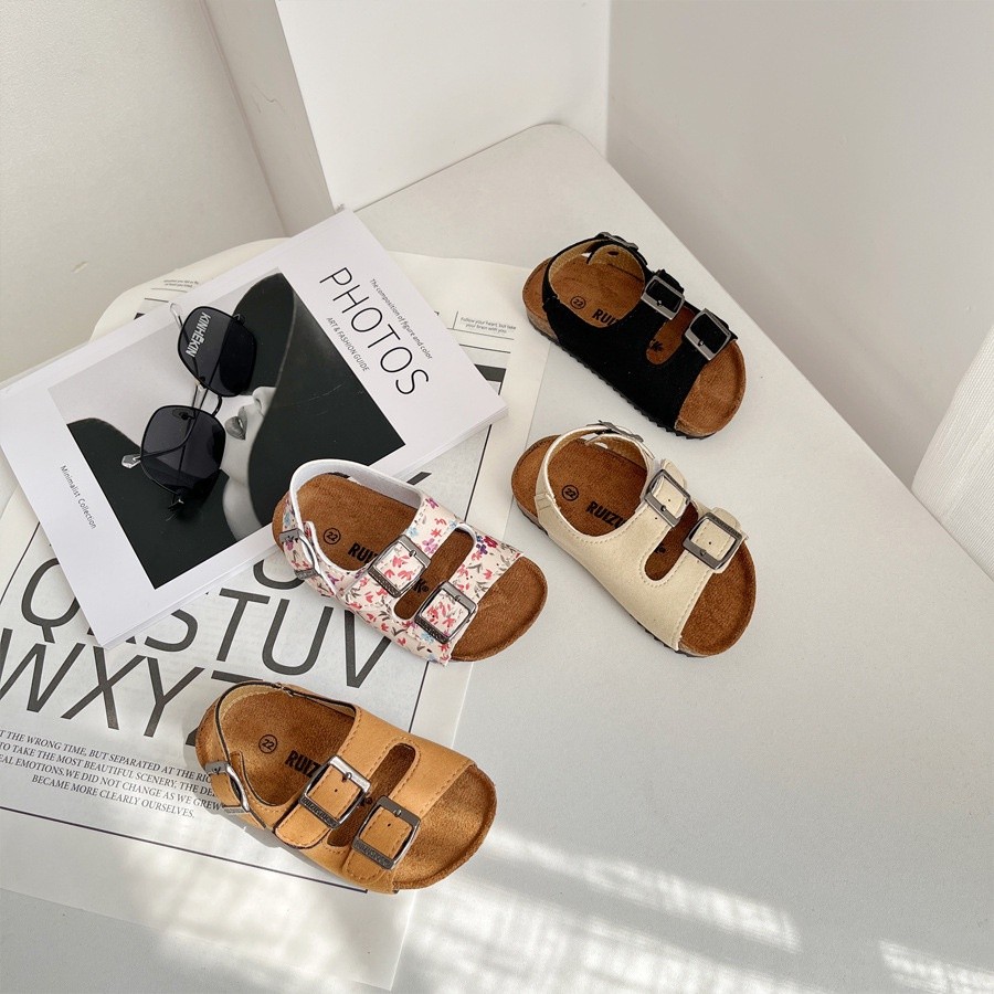 Sandal Anak-anak Musim Panas All-match Terlaris 2023 Versi Korea Sepatu Pantai Cork untuk Anak Laki-