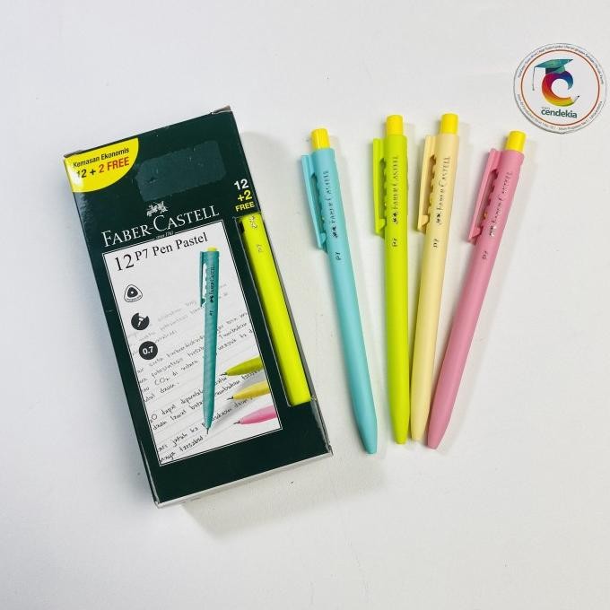 

best produk] Pulpen FABER CASTELL P7 Hitam 0.7mm Pastel Series