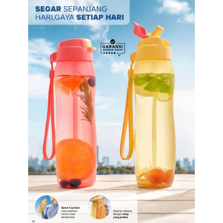 Botol Minum Tupperware Eco Bottle Straw 750ml