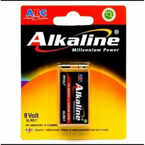 Baterai Kotak Alkaline 9V Batre Abc Alkaline 6Lr6 1 Kotak Isi 12 Pack New 100 % Original