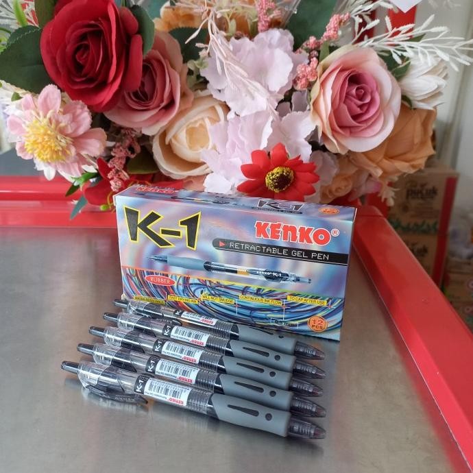 

}}}}}}] Pulpen Gel Kenko K-1 Hitam/Biru