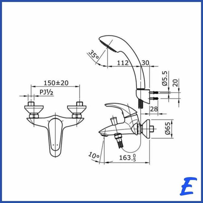 | TJC | KRAN BATHUB TOTO TX432SHBR
