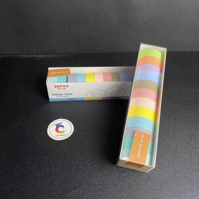 

*#*#*#] Washi Tape Isolasi Kertas Lucu Aestetic JOYKO 12pcs WT-100