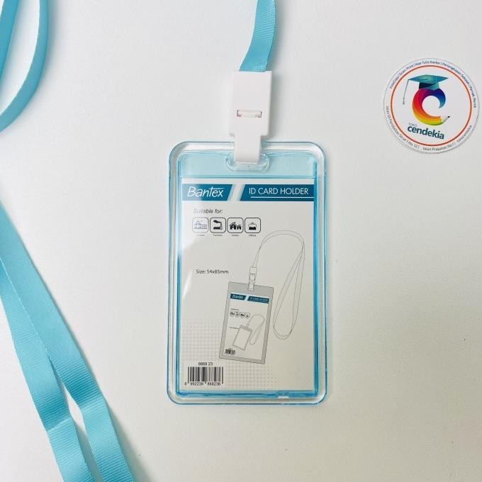 

!!!!!!] Name Tag ID Card Holder BANTEX Portrait Transparan