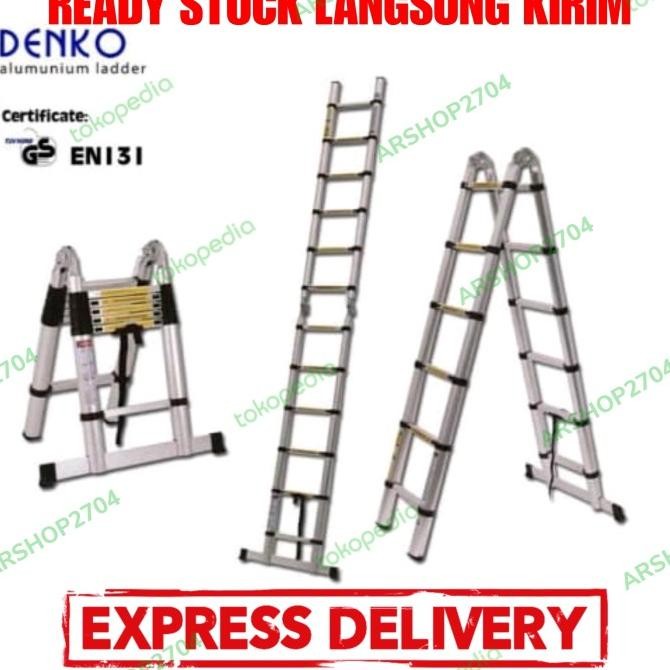 Diskon Promo Tangga Telescopic Denko Tlb9/Tangga Teleskopik Double 5.6M