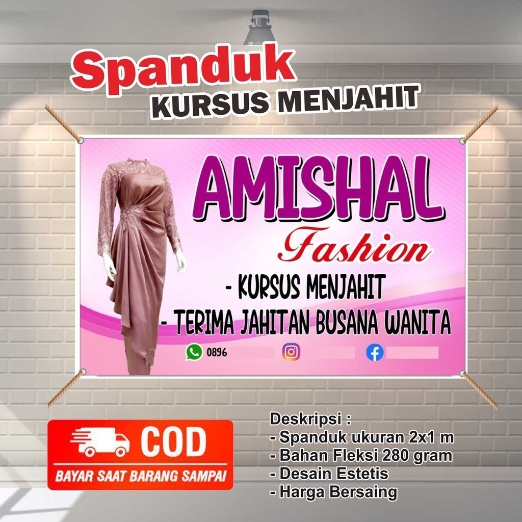 Banner Kursus Menjahit Murah Terlaris Bisa COD