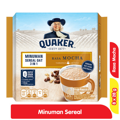 

Quaker Oats 3 in 1 Mocha Bag 8 x 28 g