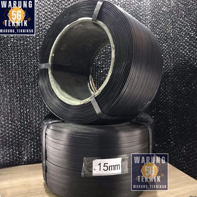 

Promo PLASTIK STRAPPING STRAPING BAND 15 MM BERAT 7 KG TALI HITAM STRAPING** COD