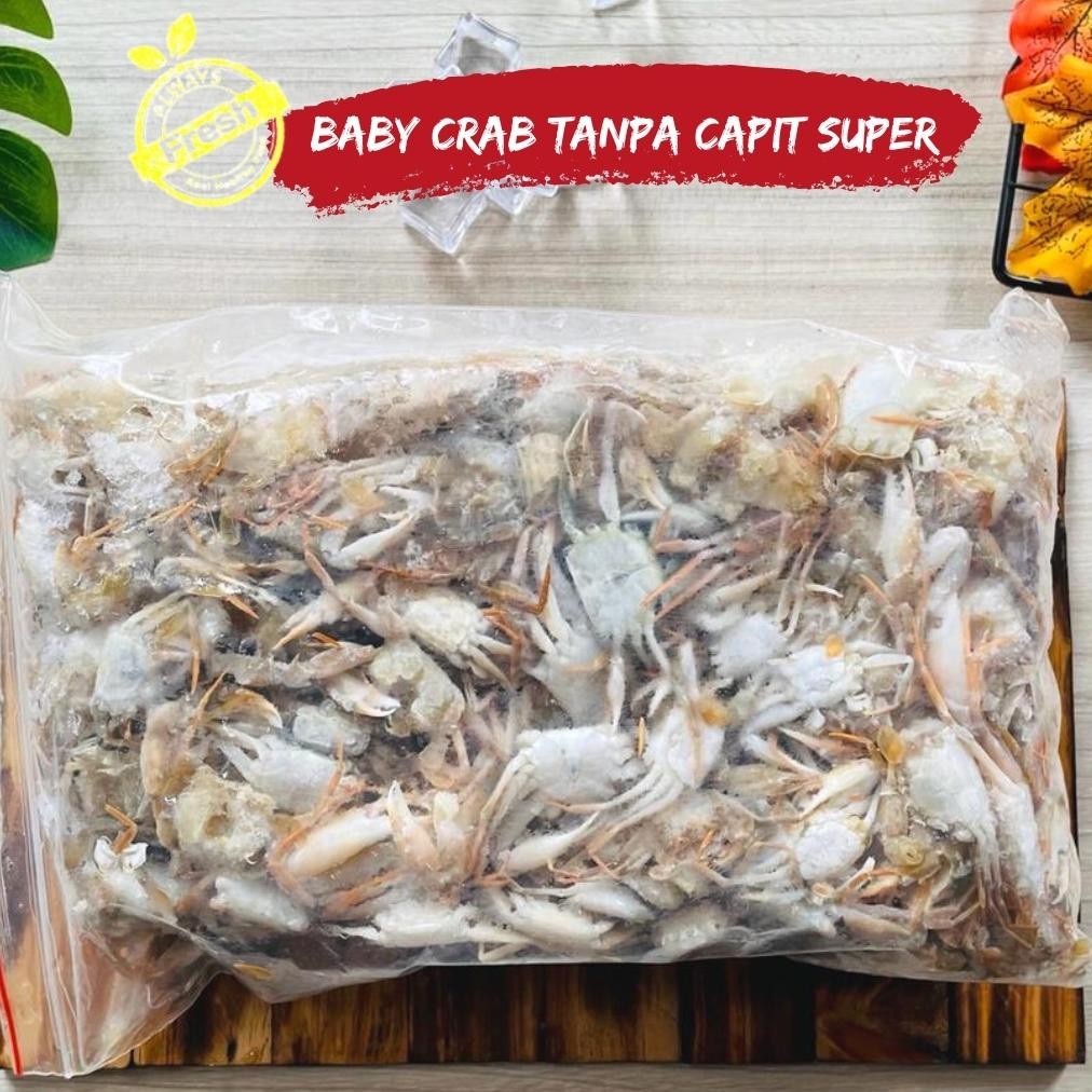 

Baby crab tanpa Capit Mentah 1kg kualitas export Super