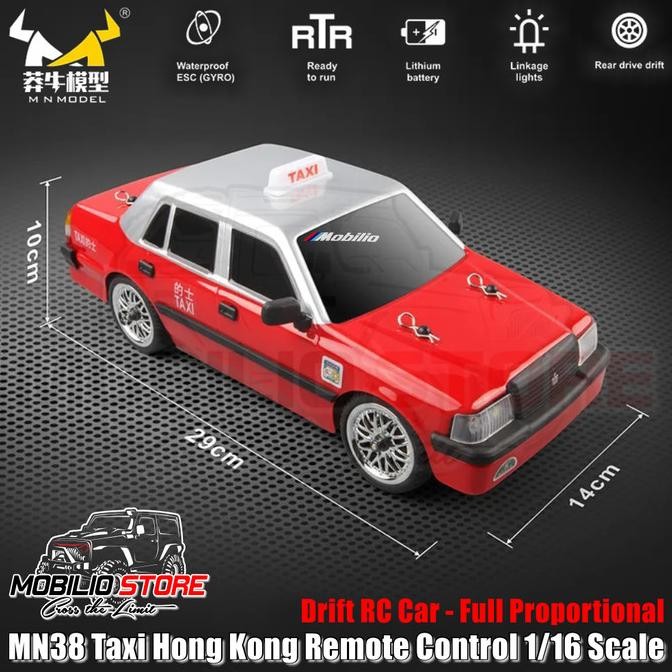 Murah Mn38 Taxi Hong Kong Remote Control 1/16 Drift Rc Car - Full Propo Rtr