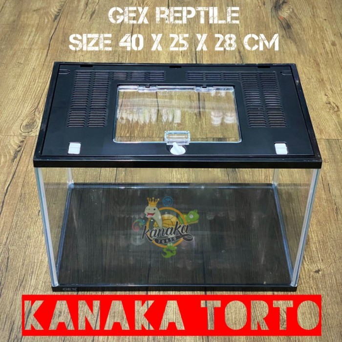 TERBARU GEX Reptil Aquarium Akuarium Kandang Kadal Gecko Kura Air Res Torto