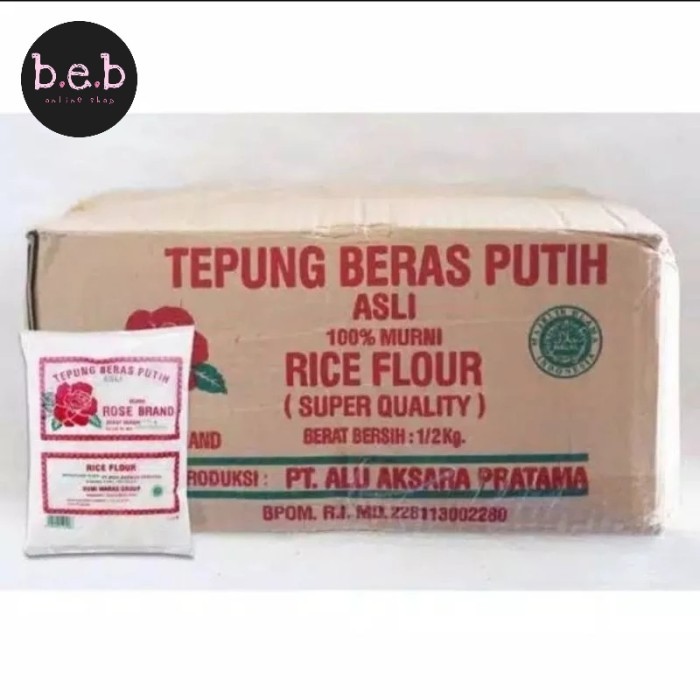 

TERLARIS! TEPUNG BERAS ROSE BRAND 500gr isi 20 DUS KARTON