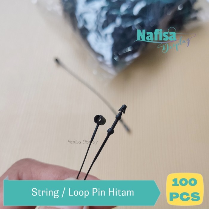 

String Loop Pin 5 Inch Hitam Isi 500 Pcs Hang Tag Lock Nafisa Display