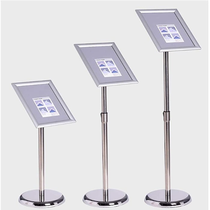 

Poster Stand Adjustable Menu Frame Sign Holder Display A3 A4 Stainless Terlaris