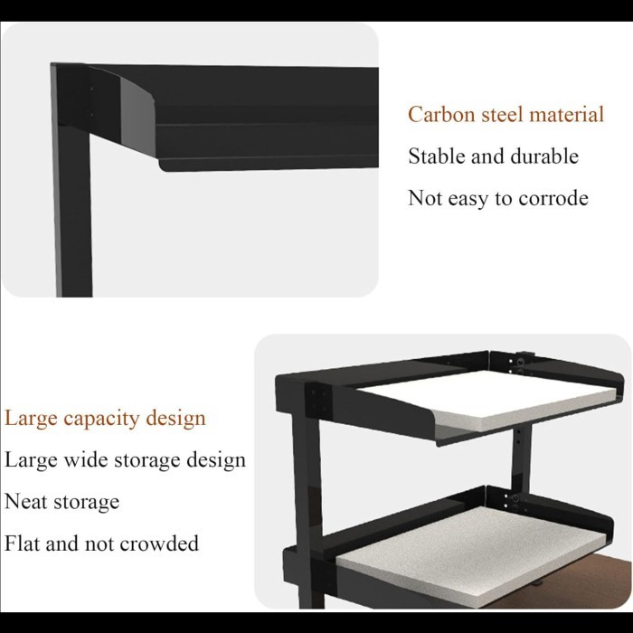 

Triple W Rak Meja Storage Desk Extension Tray Desktop Organizer Ambalan Premium Ready