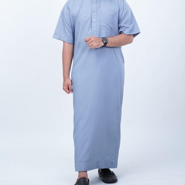 Gamis Premium Slimfit Pria Dewasa Jubah Arab Slimfit Lengan Pendek Terlaris