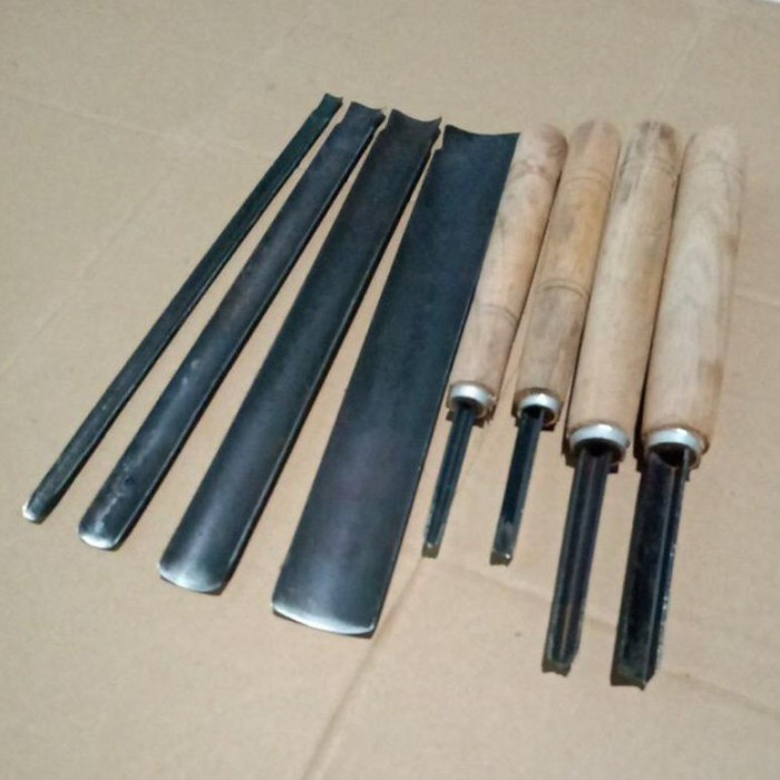 

TERLARIS! Alat pahat ukir kayu ukir bonsai jenis kol dan coret gagang 1 set baja