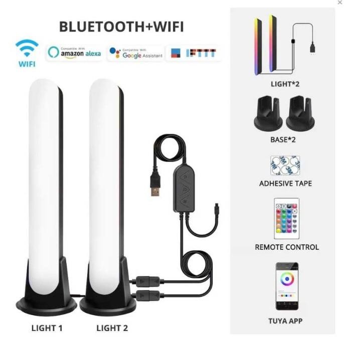 Smart Led Lamp Rgb Light Lampu Hias Meja Pc Komputer 10W Waterproof Againstore3