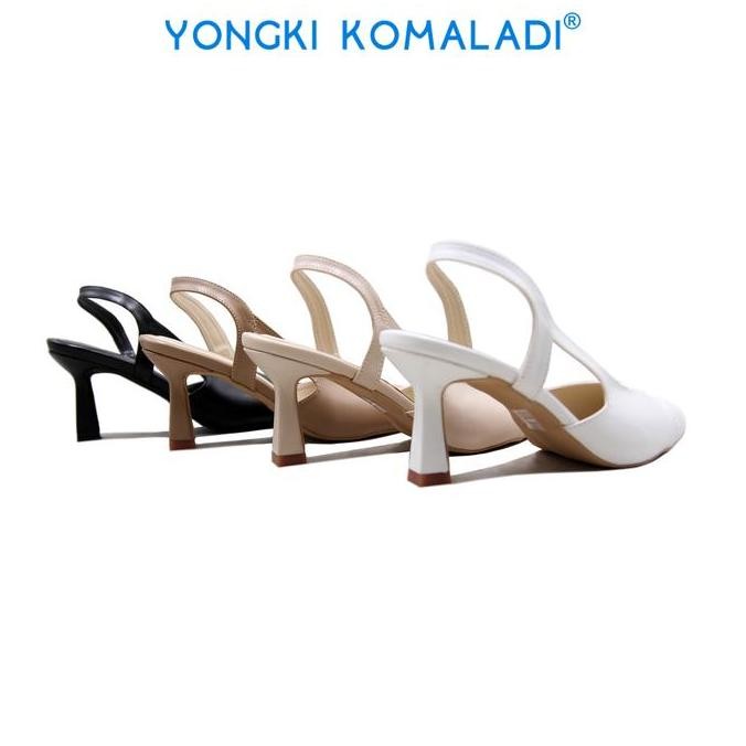 [ ORIGINAL ] YONGKI KOMALADI HEELS OL-YSL7060-23 LADIES Coklat Merah Hitam Putih Wanita Sandal Flat 