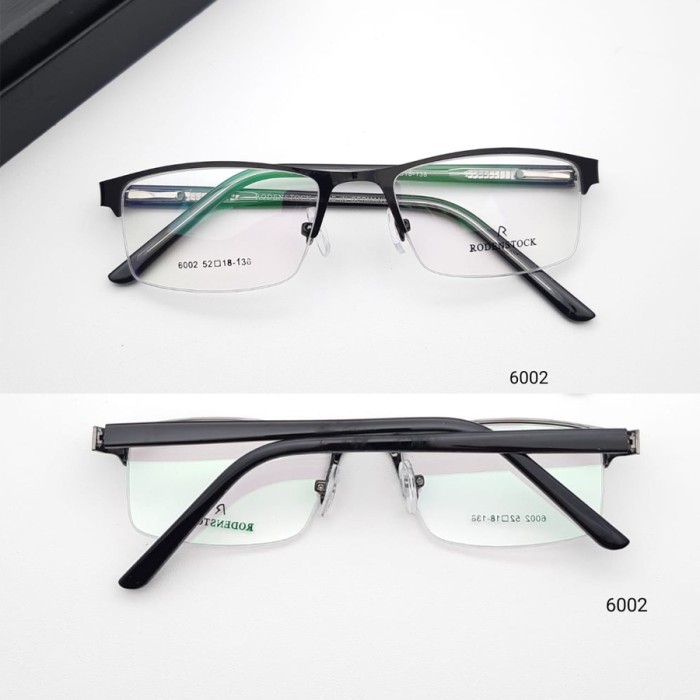 Frame Kacamata Titanium Pria Wanita Rodenstock Half Senur 6002