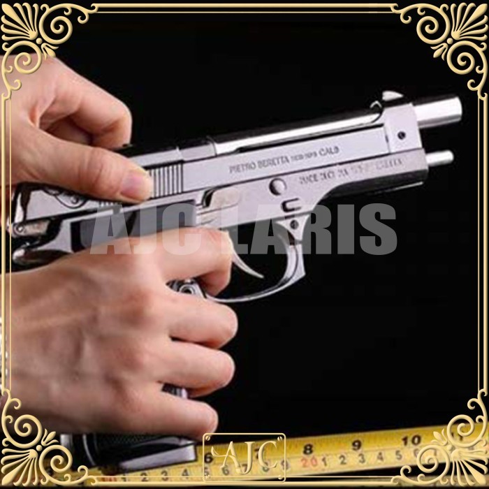 KOREK API GAS PISTOL BARETTA BISA DI KOKANG LIGHTER UNIK