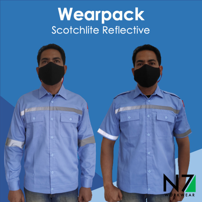 Kemeja Wearpack Safety Teknisi Mekanik [BIRU MUDA]