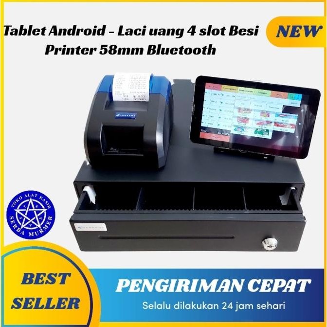 Paket mesin kasir android toko warung apotek distro salon kosmetik atk
