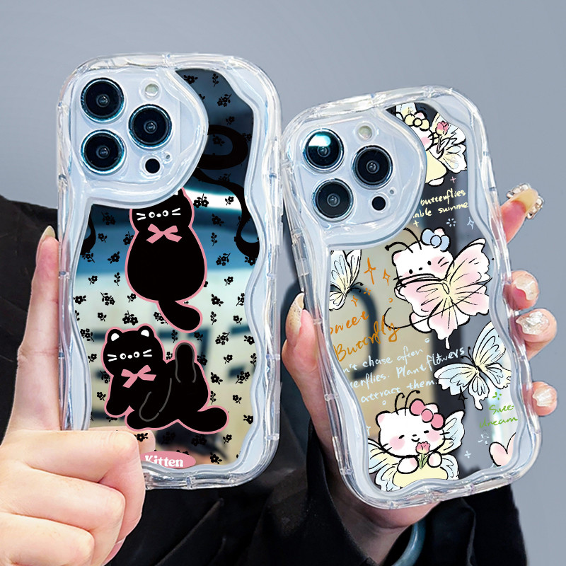 Casing Hp Untuk OPPO A16K OPPO A16E Case Casing Tie Cat Drop HP Softcase silikon tahan cermin Cesing