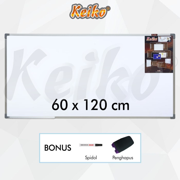 

Papan Tulis Whiteboard Gantung Single Face Keiko 60 x 120 cm