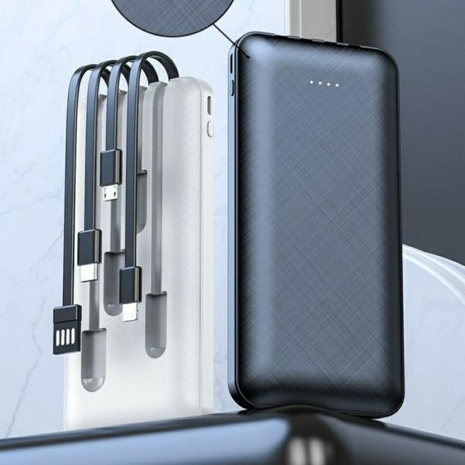 Power Bank 20000 mAh 10000 mAh with Senter Kabel Data Iphone Terlaris