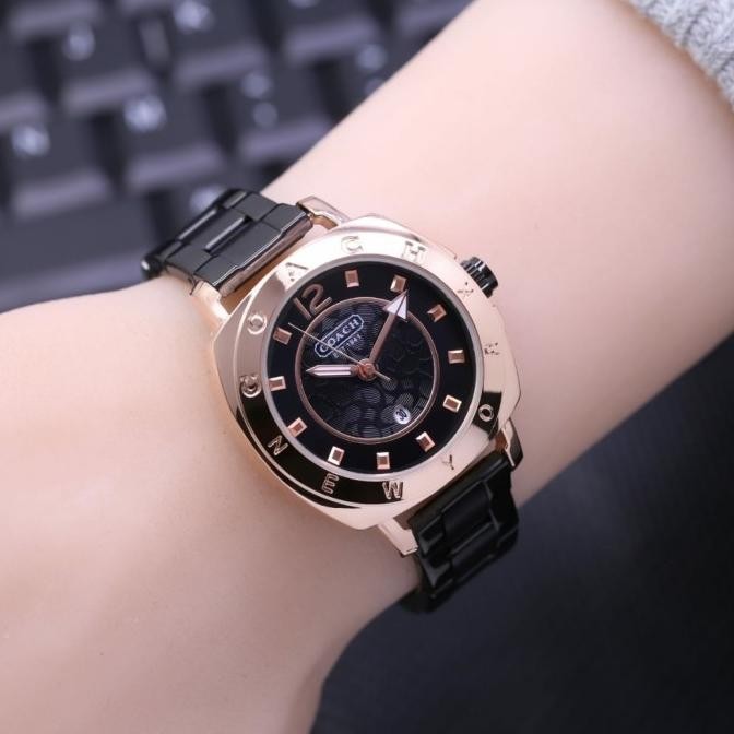 Jam tangan wanita analog coach premium Terlaris