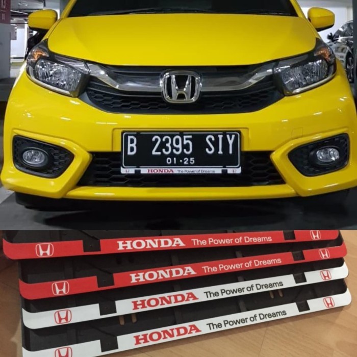 dudukan plat mobil Honda Brio