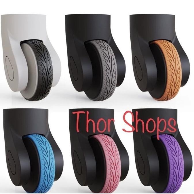 karet pelindung roda koper single double wheel protector