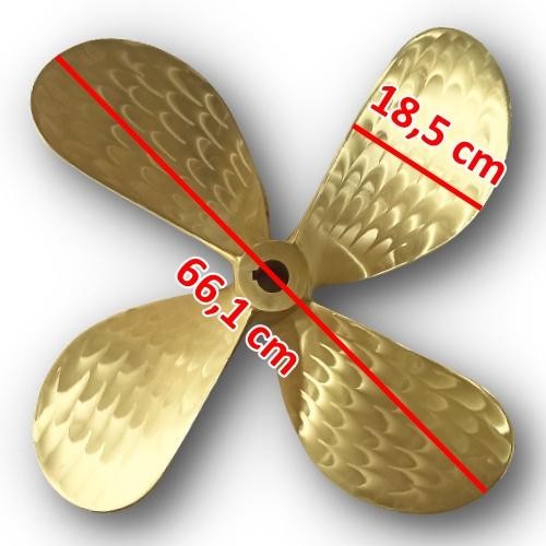 Propeller / Baling-Baling Kapal Kuningan Daun 4 Ukuran 26 X 26 | Asia Propeller