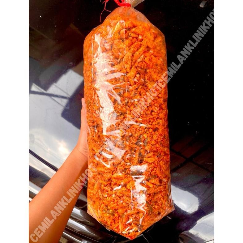 

BASRENG 1 BALL ISI 2 KG Keripik Basreng Pedas Daun Jeruk Seball/Basreng pedas daun jeruk ukuran 2kg/2gr