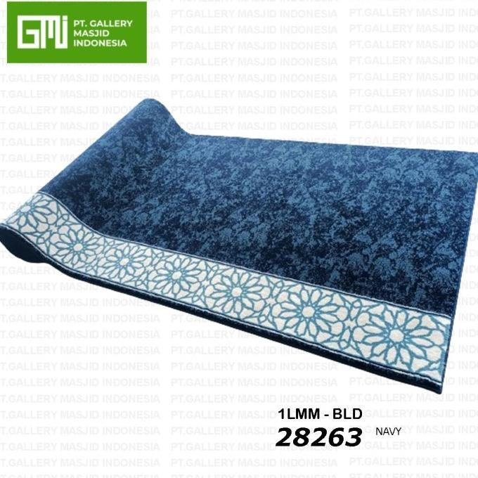 Terbaru | Karpet Masjid 1 Roll 6M Tebal Al Imam Warna Biru Navy 28256 - Bld