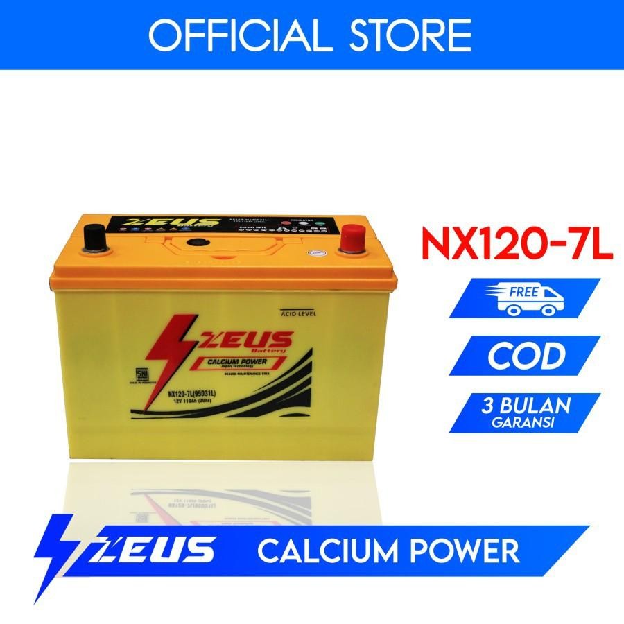 Aki Mobil Kering Calcium Power Zeus Nx120-7L (95D31L) Lm 110 Ah