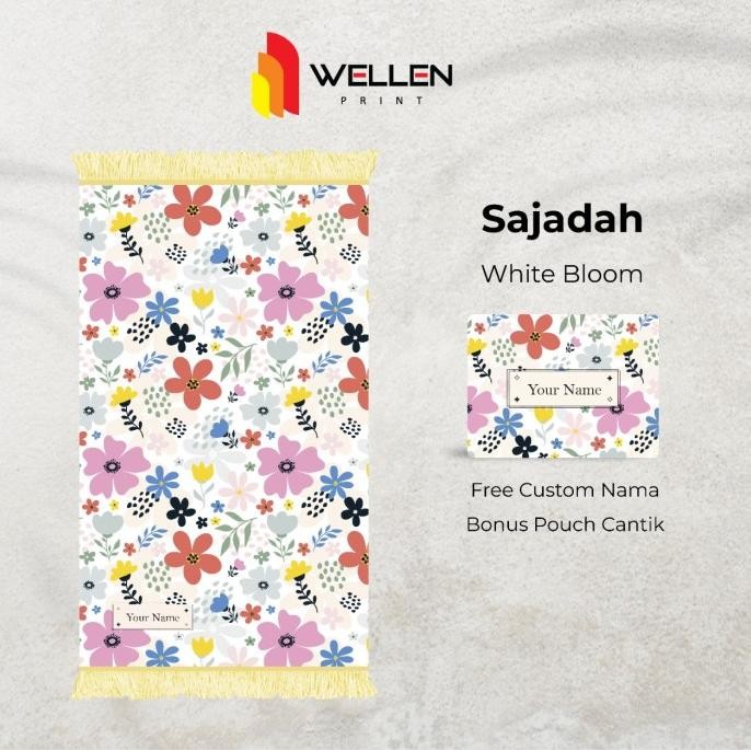 Sajadah Anak Kanvas motif / sejadah dewasa travel Premium Custom Nama