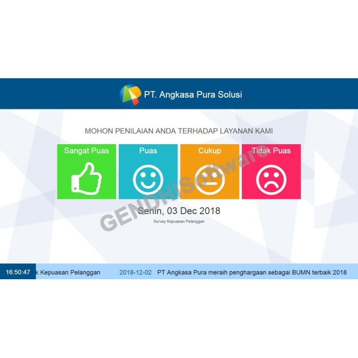 Aplikasi Survey/Survei Kepuasan Pelanggan web based