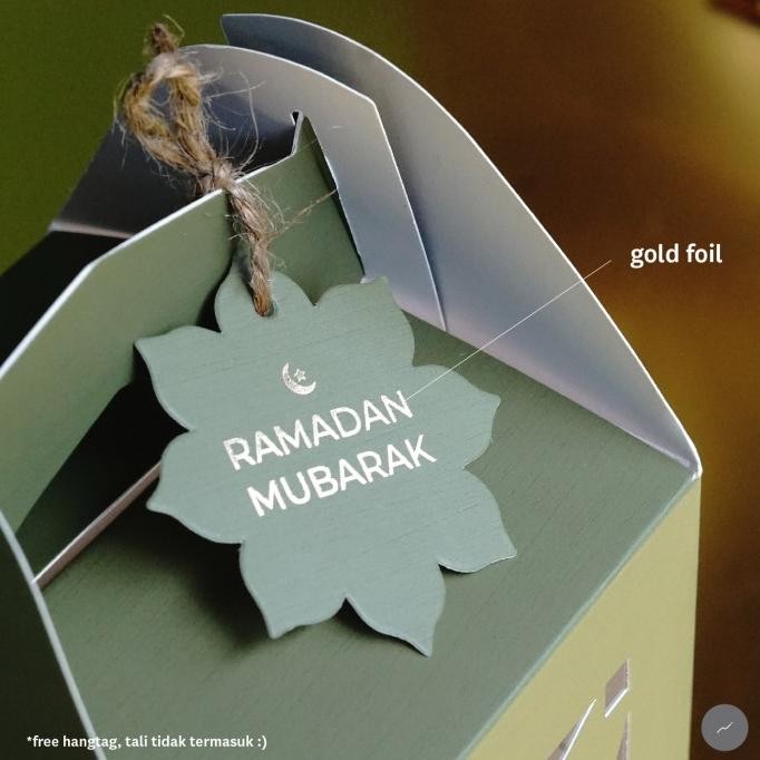 

Gable Box Idul Fitri Dus Kue Kering Lebaran Packaging Hampers (OLIVE)
