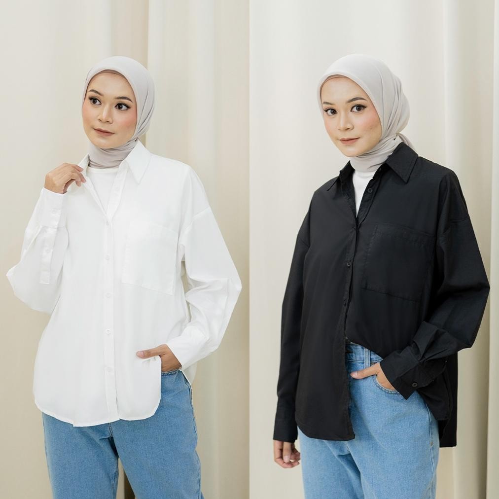 mit atala | trip oversized shirt | kemeja wanita