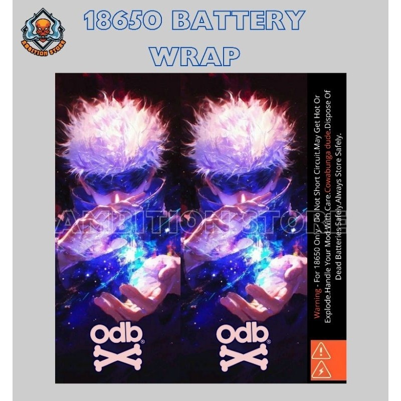 

*PromoTerjangkau* Ambitionstore Stiker Wrap Baterai 18650 Jujutsu Kaisen V3 Series Pelindung Dan Penghias Untuk Segala Merek Garskin Premium / X Casing Case COD