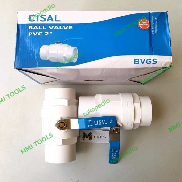 Ball Valve pvc CISAL gagang besi 2" - Stop kran pvc CISAL gagang besi