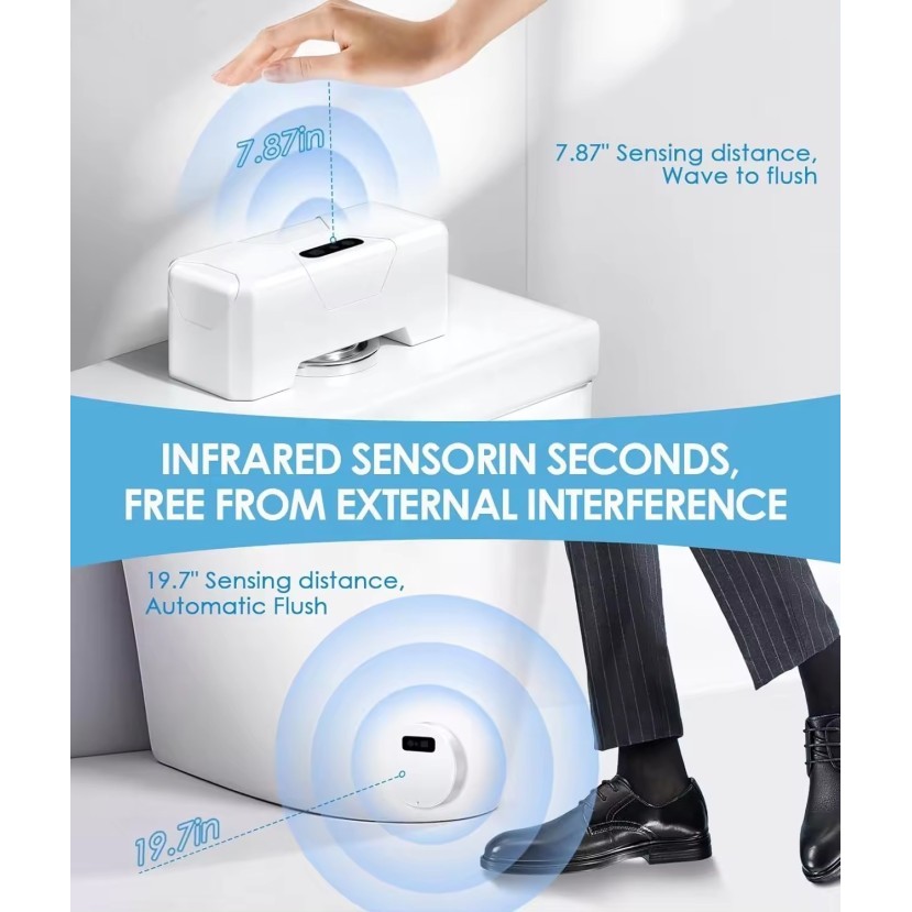 HOT SALE Flush Smart Sensor Toilet / Automatik Butang Indukti Toilet Flush Toilet Flush External
